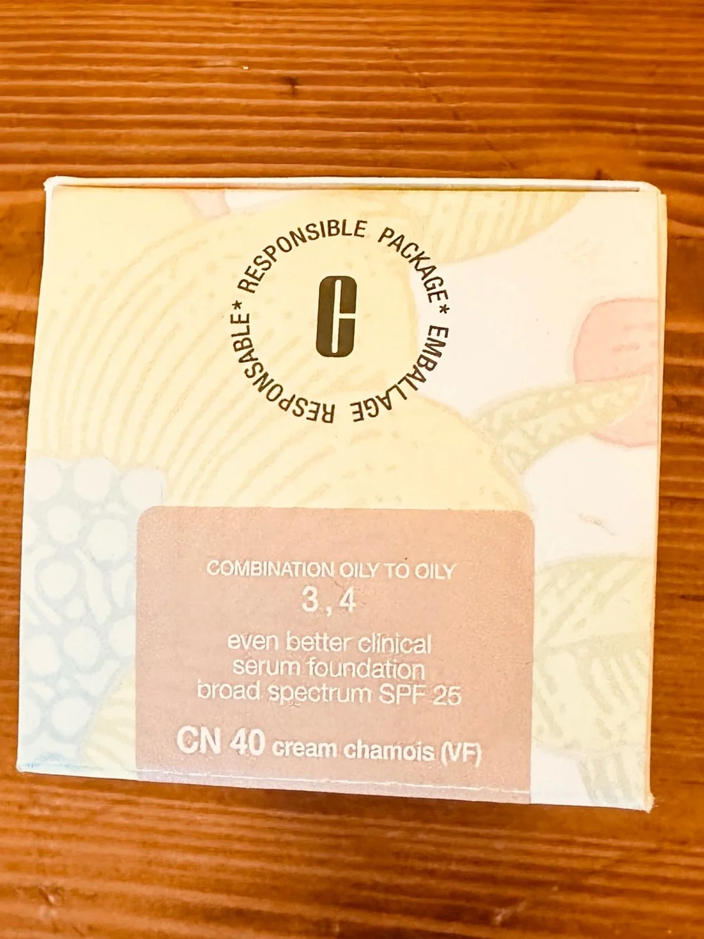 Clinique Even Better Clinical Serum Foundation CN 40 Cream Chamois. Tested once